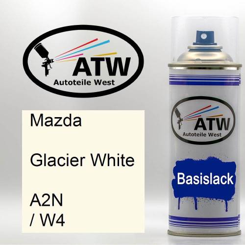 Mazda, Glacier White, A2N / W4: 400ml Sprühdose, von ATW Autoteile West.